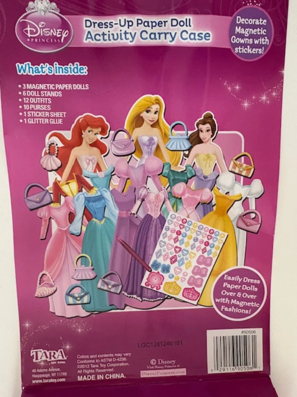 NWT Dress-Up Paper Doll Activity Carry Case Disney Princess Craft Kit brand new